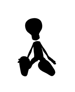 火柴人插圖剪影