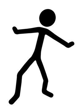 火柴人插圖剪影