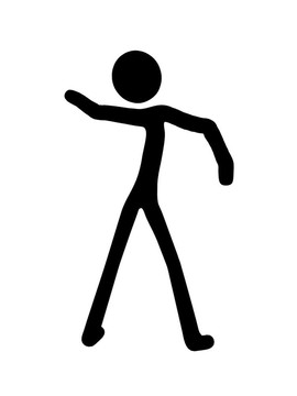 火柴人插圖剪影