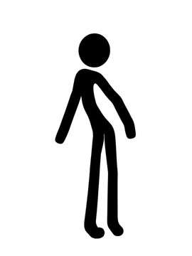 火柴人插圖剪影