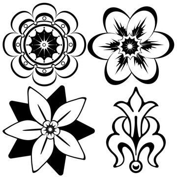 復(fù)古花卉裝飾元素設(shè)計(jì)
