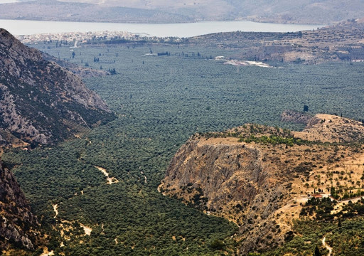 希臘地區(qū)古代Delphi amphissa山谷