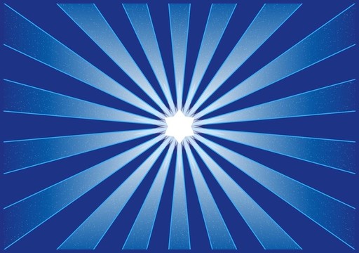 藍(lán)色發(fā)光的星爆