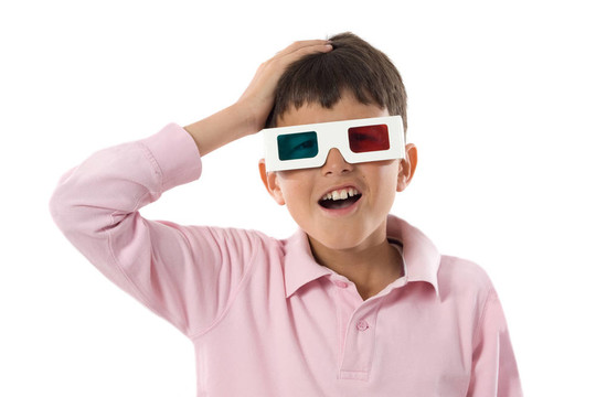 孩子與3D眼鏡