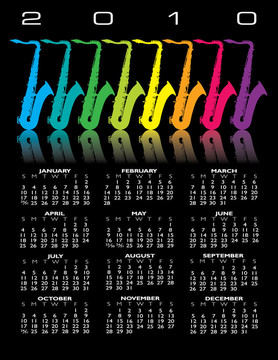 2010彩虹SAX的日歷
