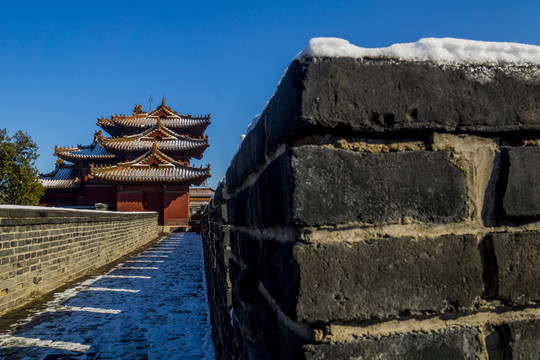 大雪后的岱廟風(fēng)光