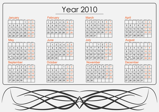 日歷2010