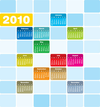 七彩日歷為2010