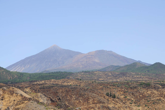 火山加那利群島的特內(nèi)里費(fèi)島；西班牙的Pico de Teide；