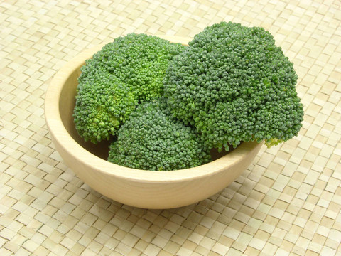 西蘭花對(duì)藤木碗墊