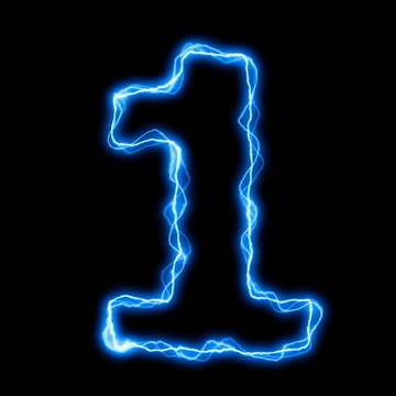 電閃電字母或字體