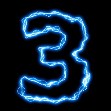 電閃電字母或字體