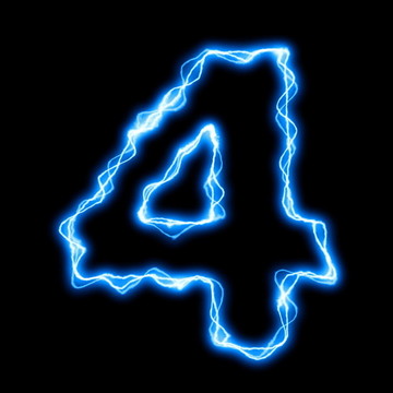 電閃電字母或字體