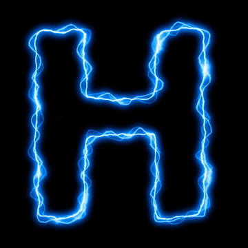 電閃電字母或字體