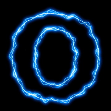 電閃電字母或字體