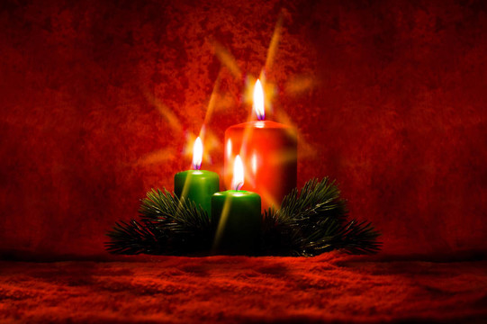 圣诞装饰蜡烛