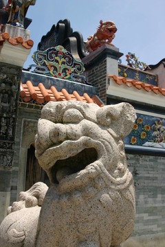中國龍石在天后廟- Cheung Chau -香港