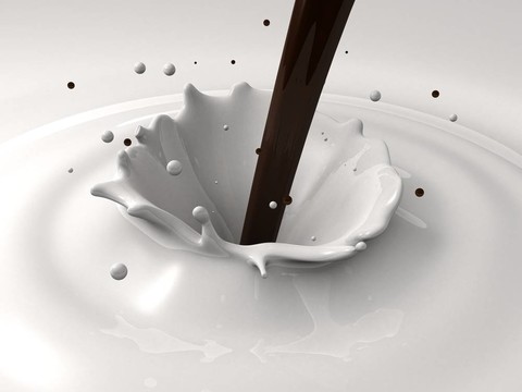 巧克力牛奶飛濺