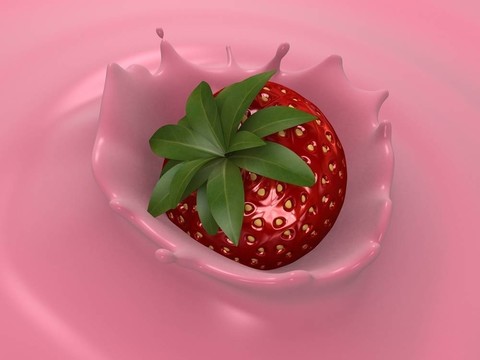 草莓酸奶