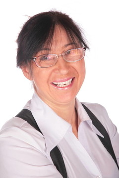 眼鏡中的高級女人特寫