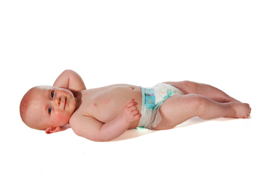 友好的微笑的嬰兒