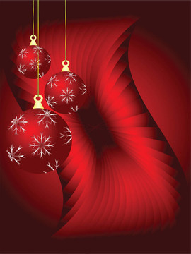 一個抽象的圣誕紅的小玩意插畫