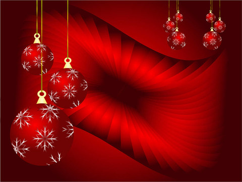一個(gè)抽象的圣誕紅的小玩意插畫