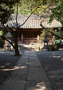 在領(lǐng)土kotokuin寺廟建筑；鐮倉；日本