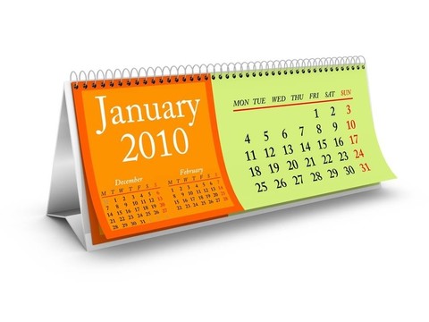 一月2010桌面日歷