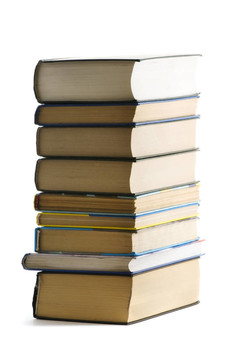白色背景上的舊書籍