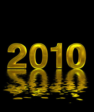 新年2010反射水