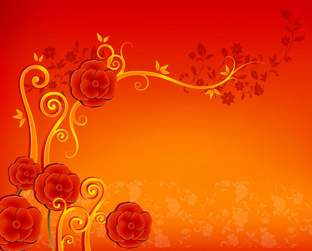 紅色的花pateern