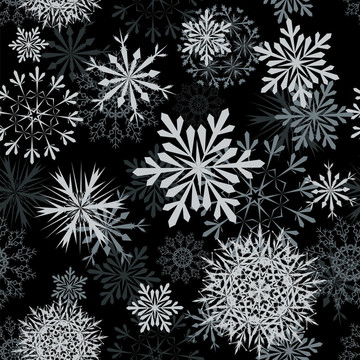 無縫的雪花背景