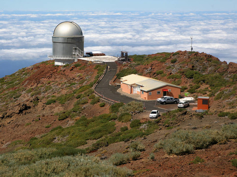 Roque de los Muchachos天文台在拉帕尔马（西班牙加那利维尔京群岛）
