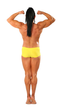 女人bodybuider袒胸背