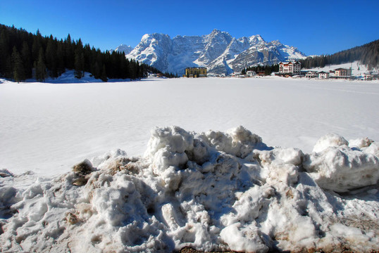 阿爾卑斯的冬天；Dolomites；意大利；2007