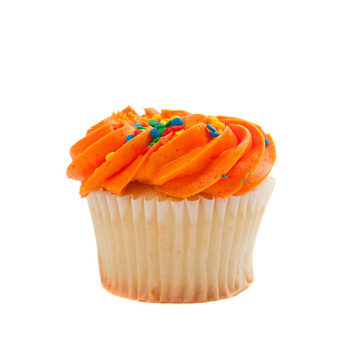 Orange Cupcake灑上白