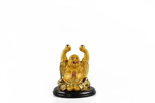 Budda孤立在白色圖