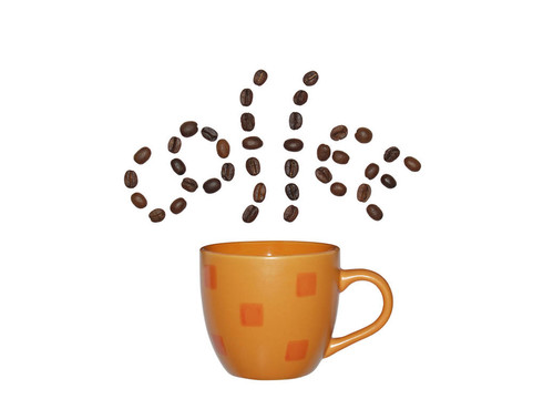 咖啡和咖啡豆杯
