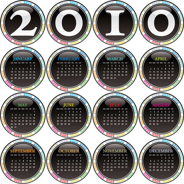 2010年度日歷。
