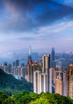 香港現(xiàn)代摩天大樓的城市