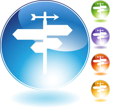 十字路口的水晶圖標(biāo)