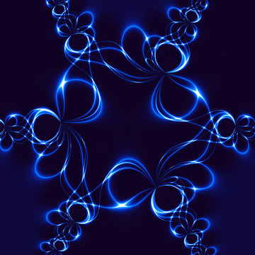 在深藍色的燈舞；fractal02z7f