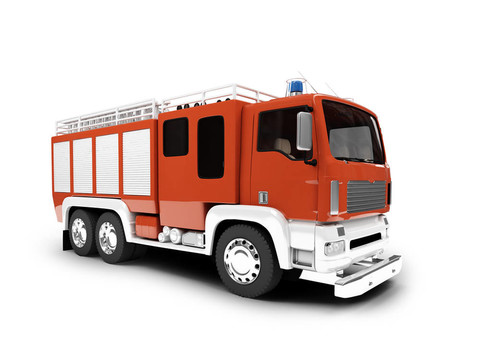 消防車(chē)離前視圖