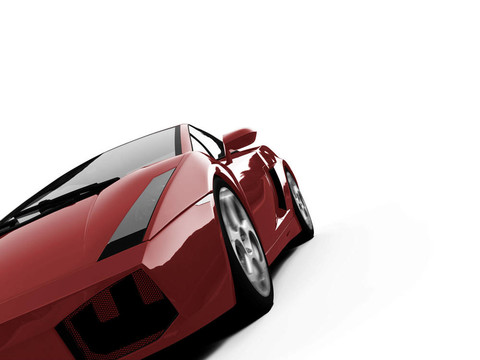 孤立的特寫sportcar觀