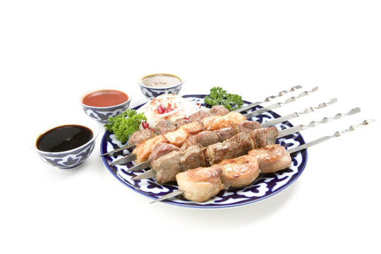 烤肉上的肉
