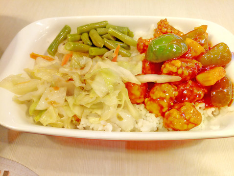 糖醋咕嚕肉 套餐 蓋飯