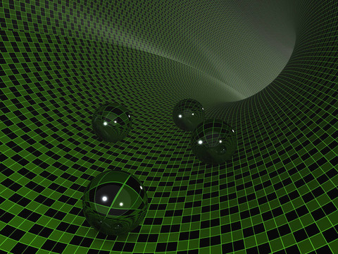 玻璃球抽象背景。3d