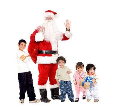 Santa和孩子們