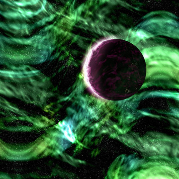 宇宙空間的星球